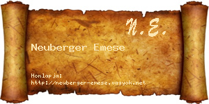 Neuberger Emese névjegykártya